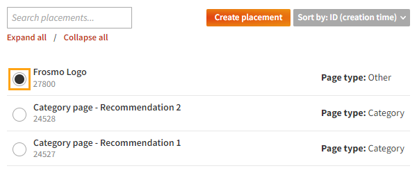 Selecting the placement for the modification