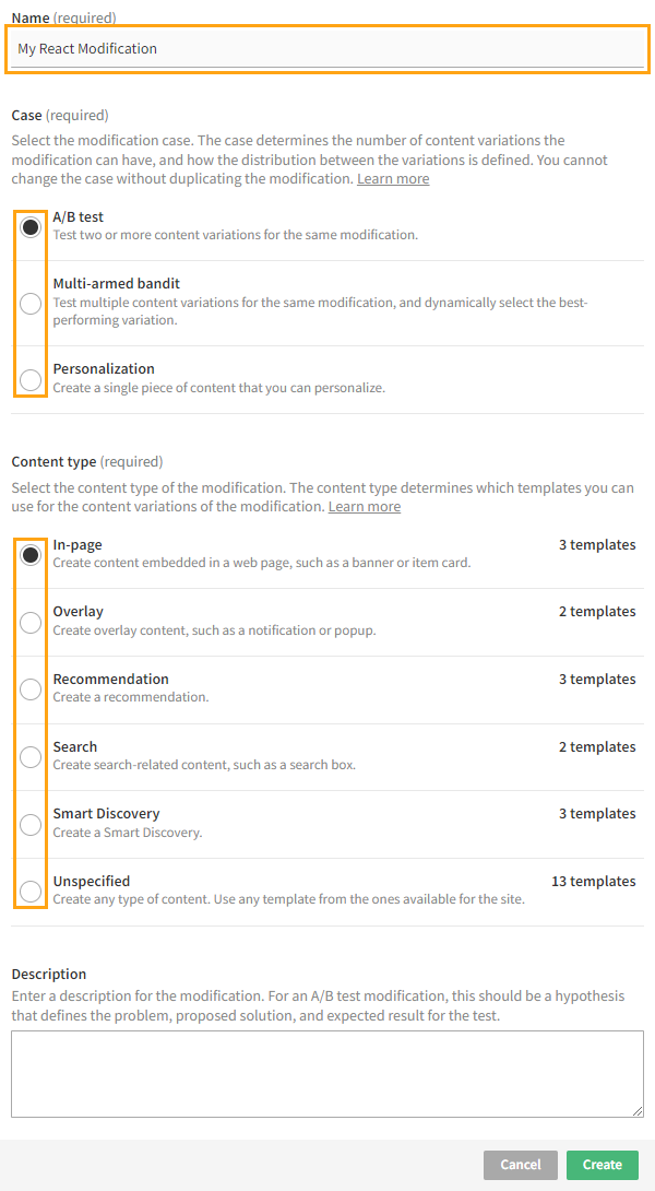 Creating a React component modification