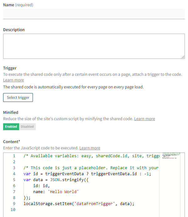 Creating shared code