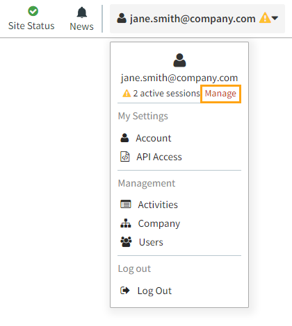 Managing multiple login sessions