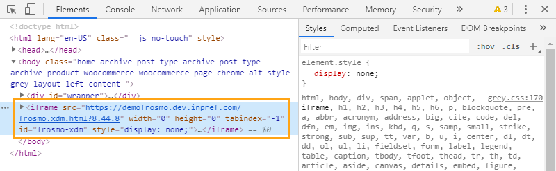 Checking the origin of the shared context iframe