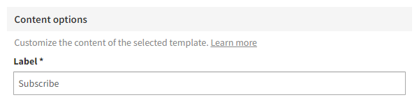 Mustache variable value defined in the modification variation as a content option (Frosmo Control Panel)