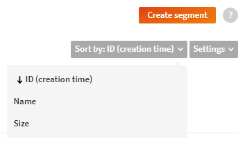 Sorting segments