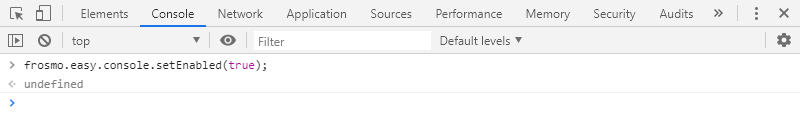 Enabling console logging for Frosmo Core