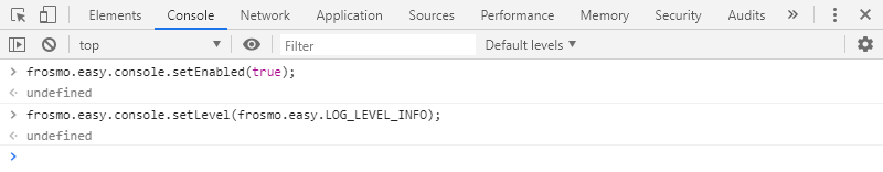 Enabling console logging for Frosmo Core