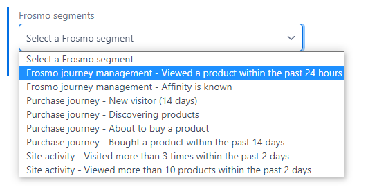 Selecting a segment