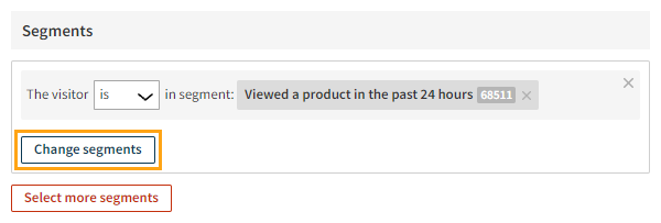 Changing the selected segments