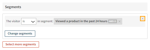 Changing the selected segments