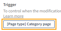 Changing the selected trigger