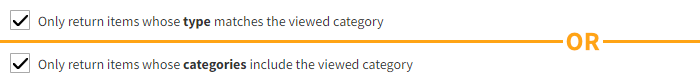 Limiting the results to the viewed category