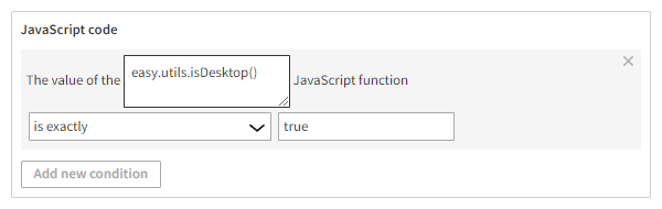 Trigger rule: JavaScript code