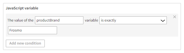 Trigger rule: JavaScript variable