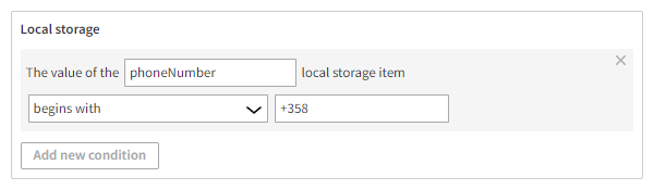 Trigger rule: Local storage