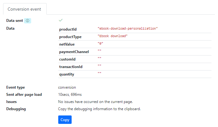 Testing conversion tracking