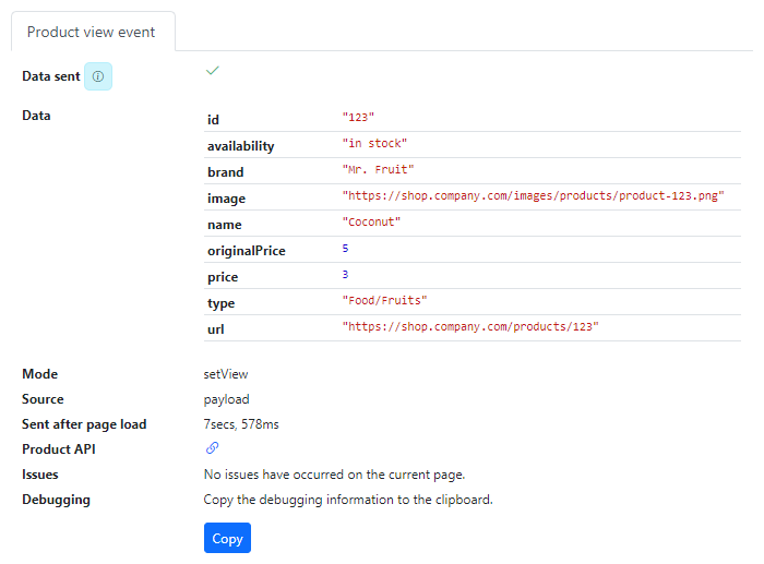 Testing product tracking