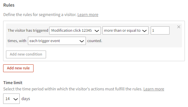 Defining the segmentation rules