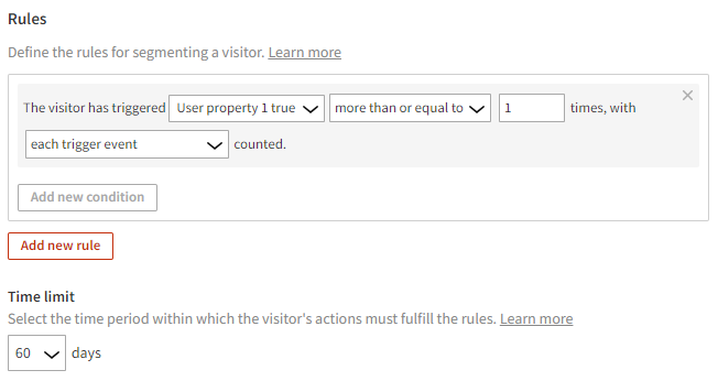 Defining the segmentation rules