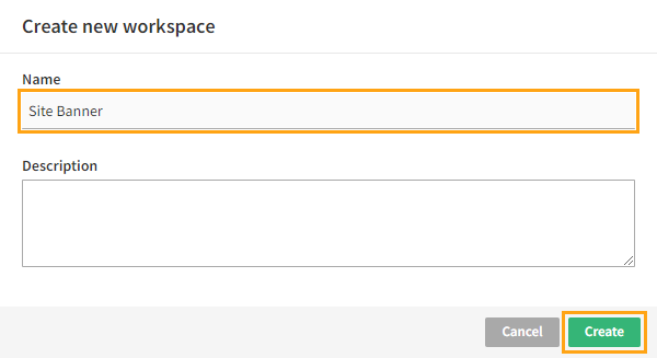 Creating the site banner workspace